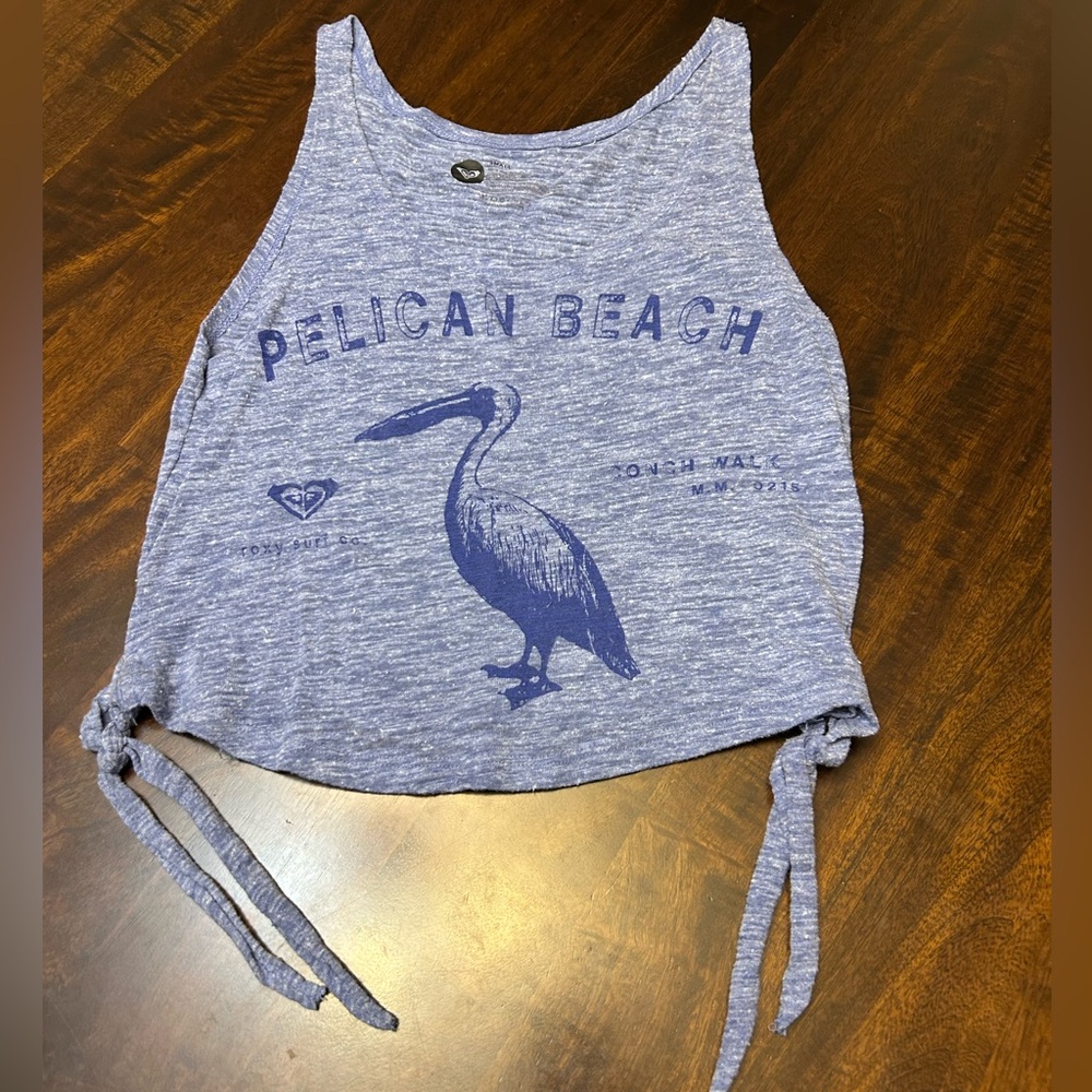 Roxy Heather Blue Pelican Beach Tank